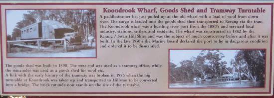 Koondrook - information sign