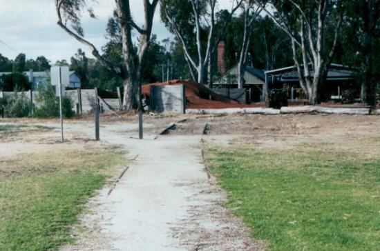 Koondrook Sawmill with track approaching (2001)