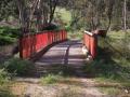 Wodonga-Cudgewa line - Darbyshire area - short trestle bridge, Oct 2014