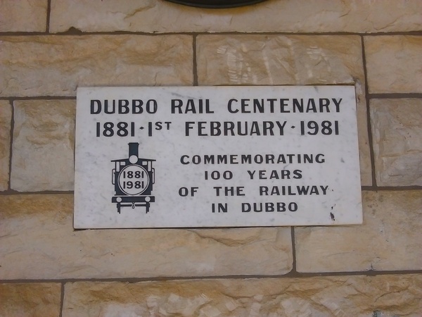 Dubbo Railway Station - Centenary Plaque