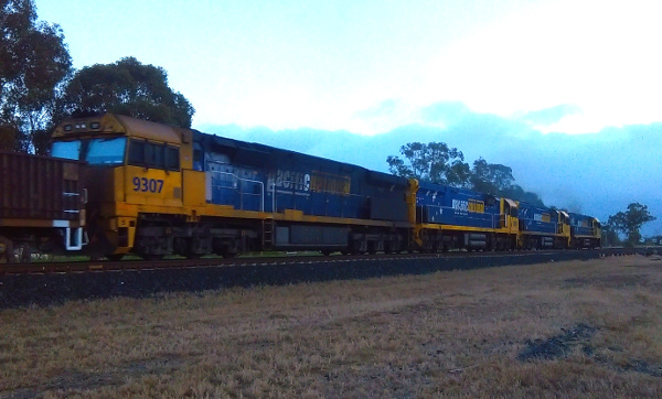 Freight train near Culcairn, NSW, 2018