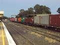 COFC cars in the goods tracks, Griffith, 2019-03-03