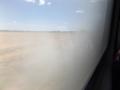 Dust being thrown up by train between Parkes and Condobolin, 2019-03-04