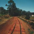Near Gembrook. Restoring track, late 1990s